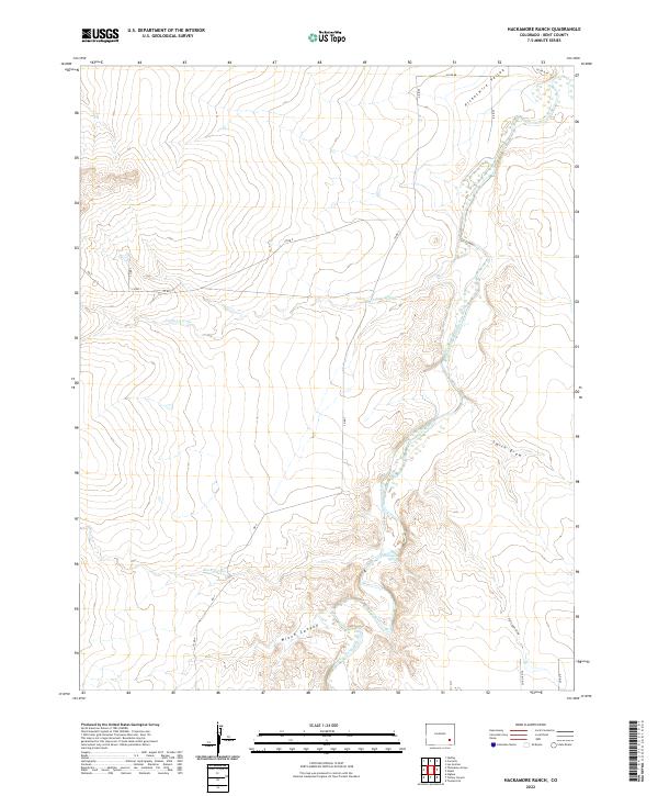 Hackamore Ranch, CO — USGS 7.5-minute topo (2022)