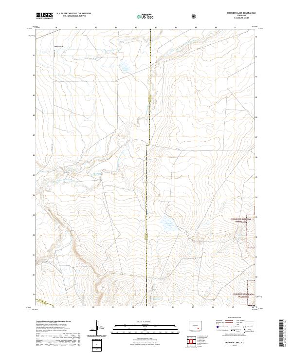 Snowden Lake, CO — USGS 7.5-minute topo (2022)
