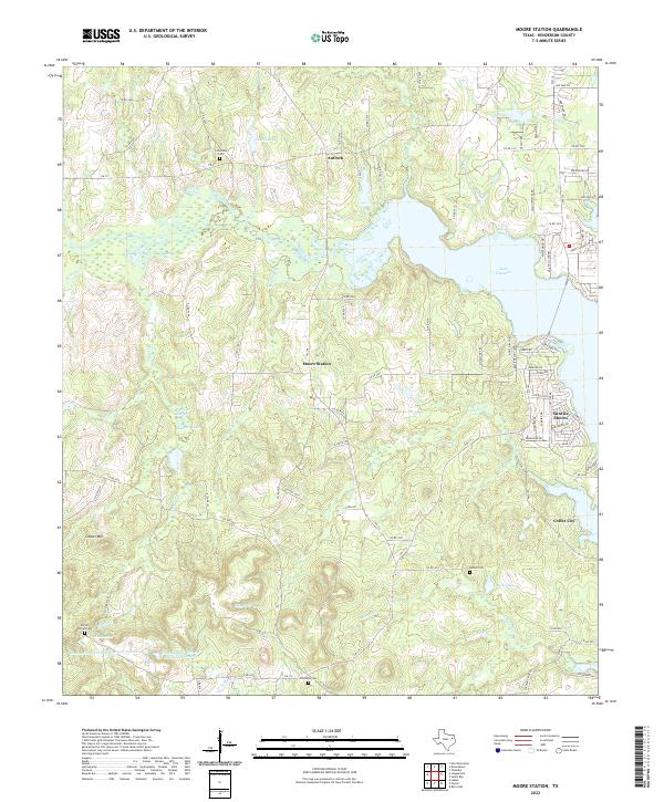 Moore Station, TX — USGS 7.5-minute topo (2022)