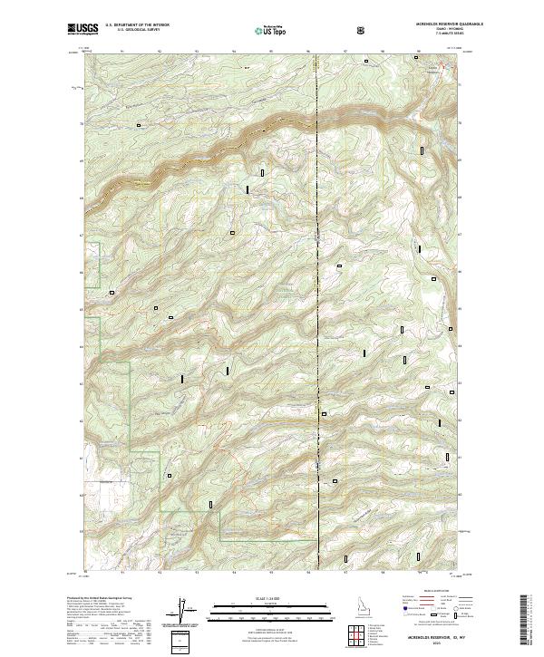 McRenolds Reservoir, ID-WY — USGS 7.5-minute topo (2023)