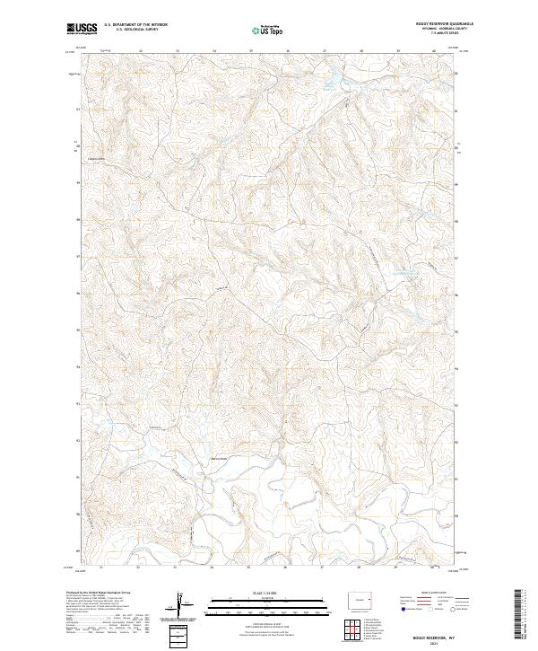 Boggy Reservoir, WY — USGS 7.5-minute topo (2021)
