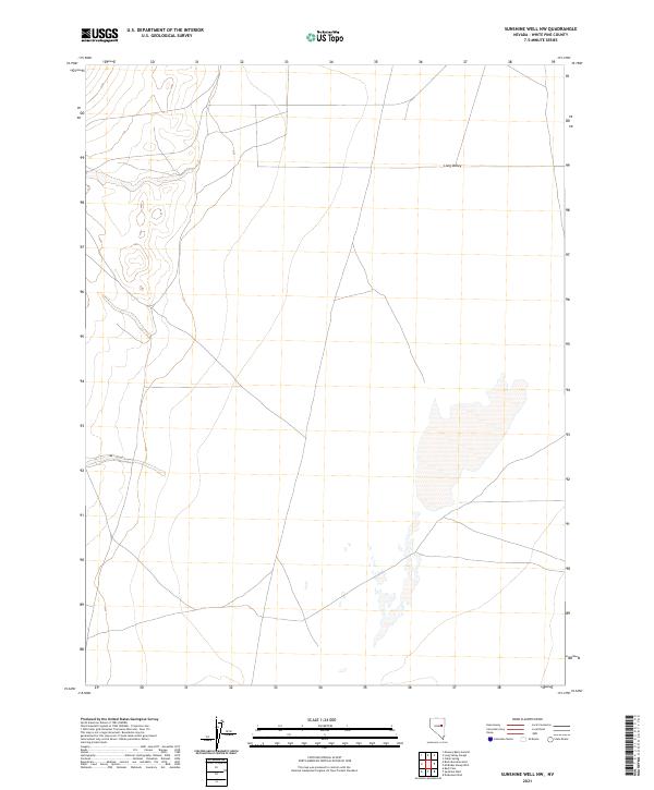Sunshine Well NW, NV — USGS 7.5-minute topo (2021)