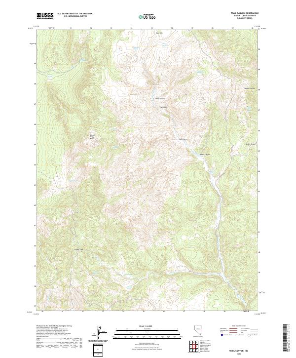 Trail Canyon, NV — USGS 7.5-minute topo (2021)