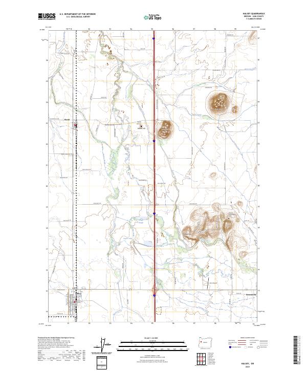 Halsey, OR — USGS 7.5-minute topo (2023)