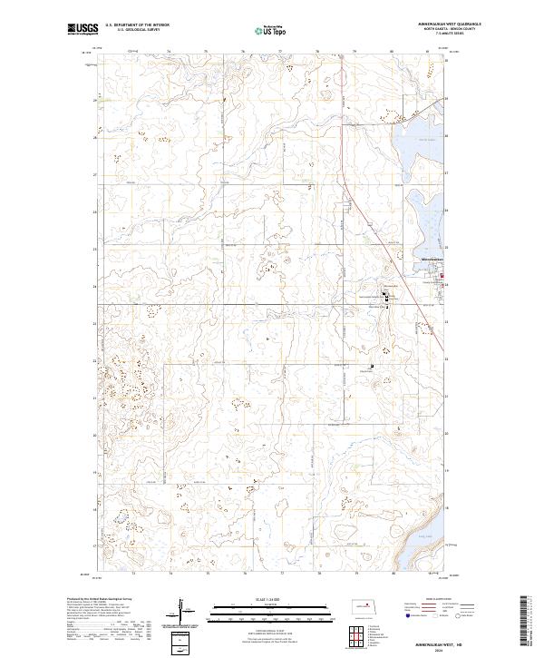 Minnewaukan West, ND — USGS 7.5-minute topo (2024)