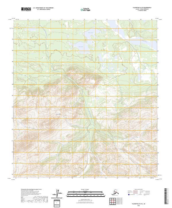 Talkeetna D-6 SE, AK — USGS 7.5-minute topo (2024)