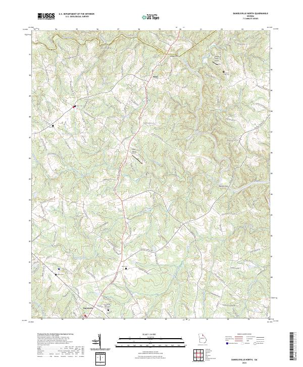 Danielsville North, GA — USGS 7.5-minute topo (2024)