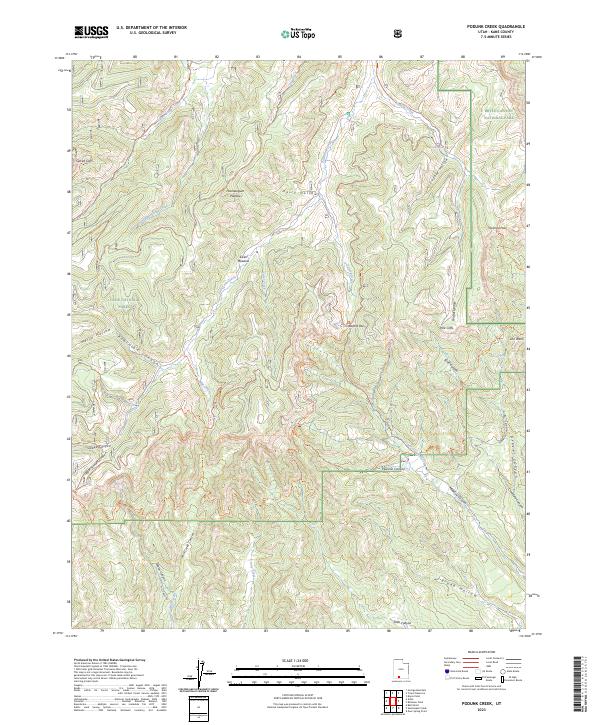 Podunk Creek, UT — USGS 7.5-minute topo (2023)