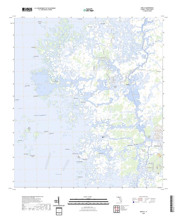 Ozello, FL — USGS 7.5-minute topo (2025)