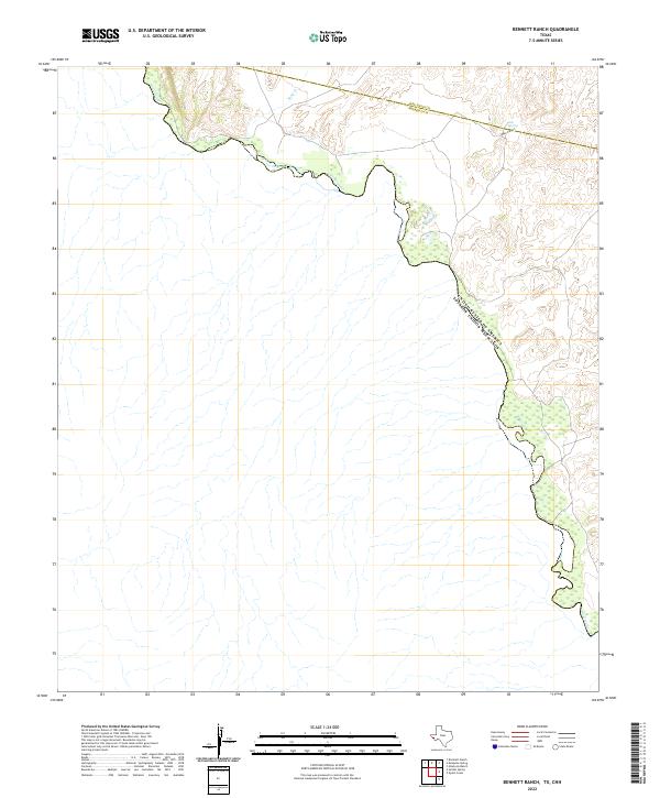 Bennett Ranch, TX,CHH, US — USGS 7.5-minute topo (2022)
