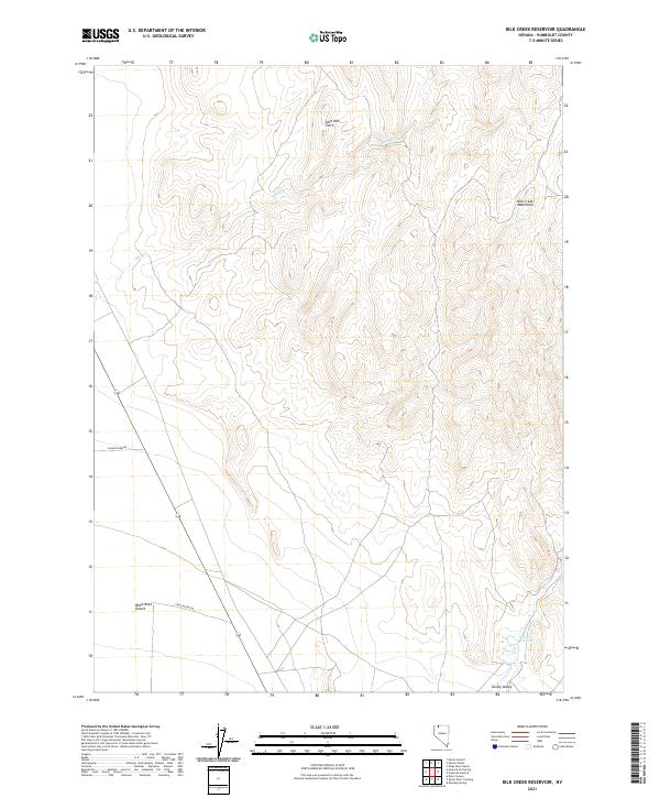 Bilk Creek Reservoir, NV — USGS 7.5-minute topo (2021)