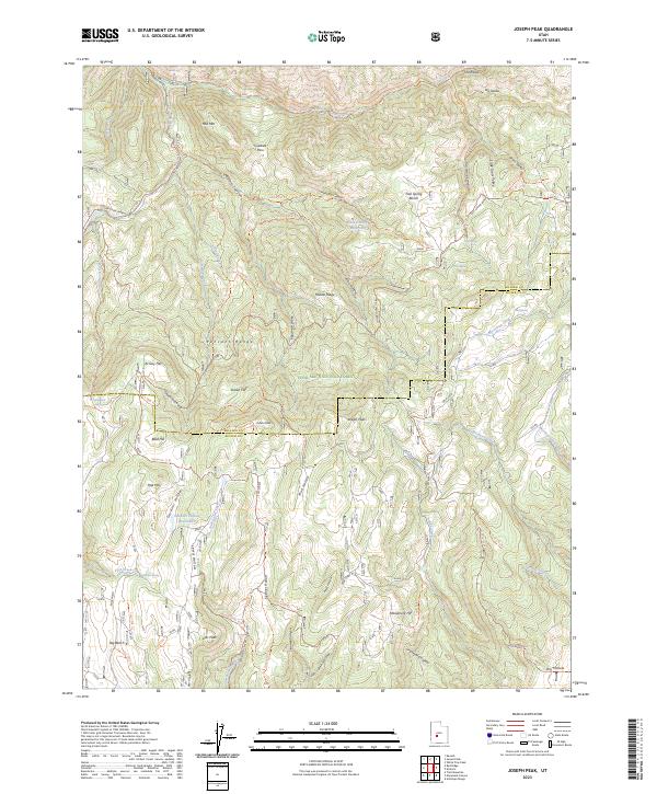 Joseph Peak, UT — USGS 7.5-minute topo (2023)