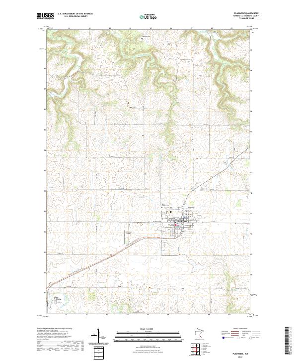 Plainview, MN — USGS 7.5-minute topo (2022)