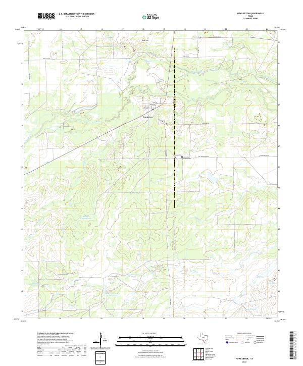 Fowlerton, TX — USGS 7.5-minute topo (2022)