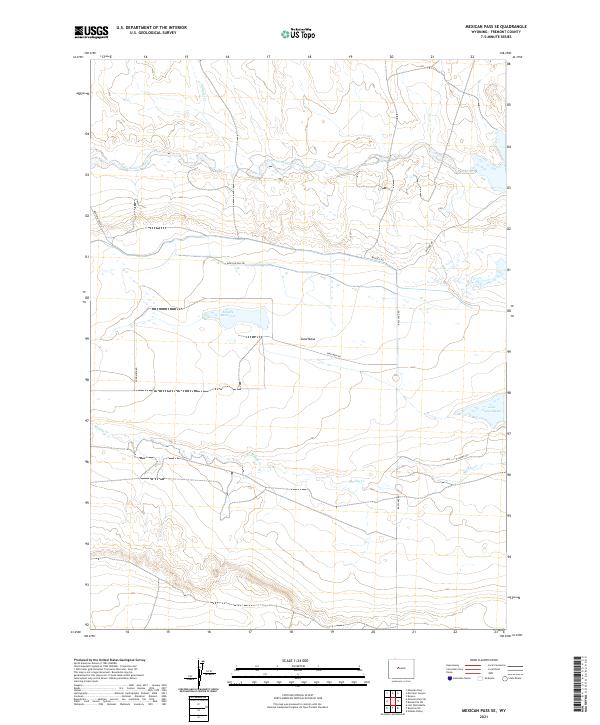 Mexican Pass SE, WY — USGS 7.5-minute topo (2021)