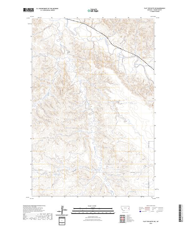 Flat Top Butte NE, MT — USGS 7.5-minute topo (2024)