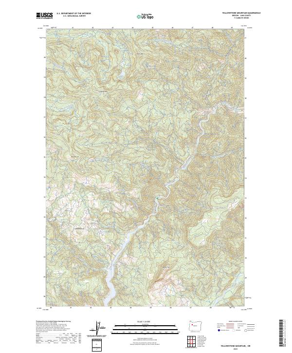 Yellowstone Mountain, OR — USGS 7.5-minute topo (2023)