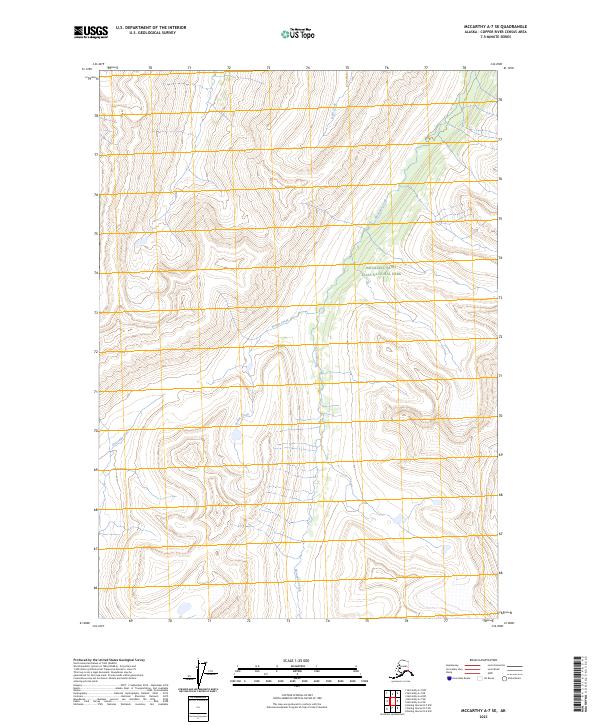McCarthy A-7 SE, AK — USGS 7.5-minute topo (2023)