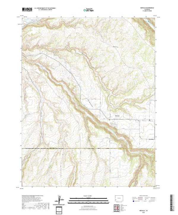 Redvale, CO — USGS 7.5-minute topo (2022)