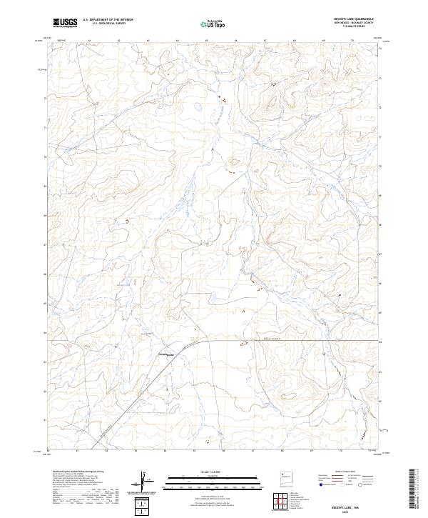 Becenti Lake, NM — USGS 7.5-minute topo (2023)