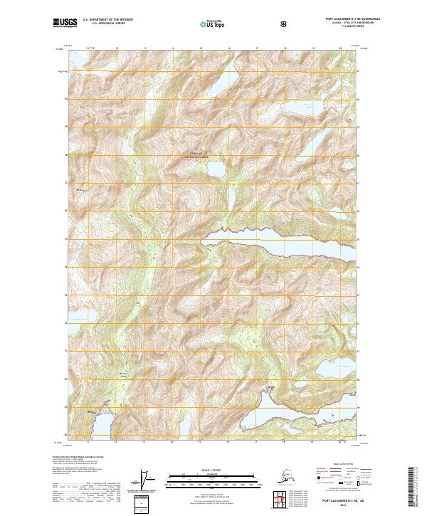 Port Alexander B-3 NE, AK — USGS 7.5-minute topo (2021)