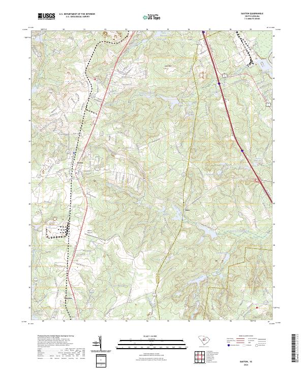Gaston, SC — USGS 7.5-minute topo (2024)