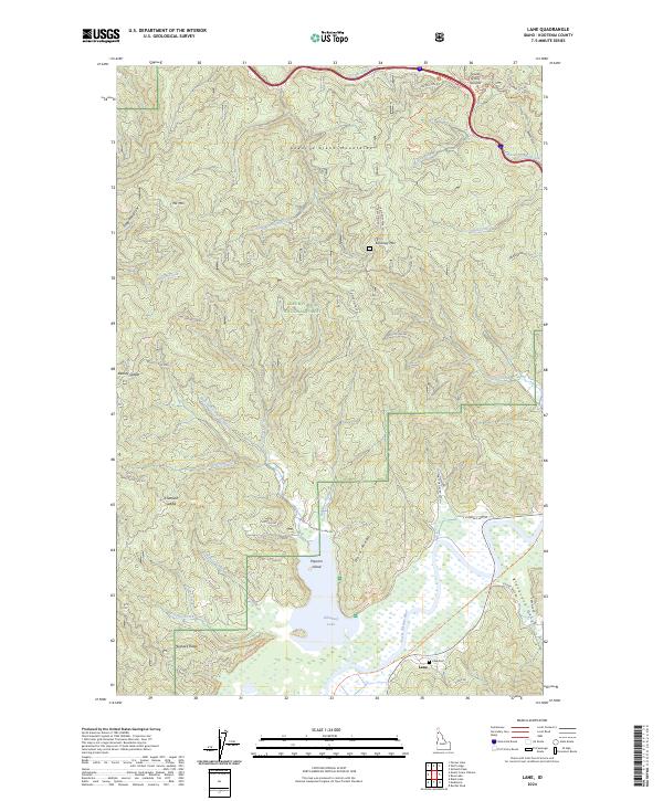 Lane, ID — USGS 7.5-minute topo (2024)