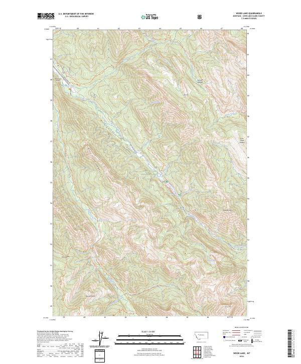 Wood Lake, MT — USGS 7.5-minute topo (2024)