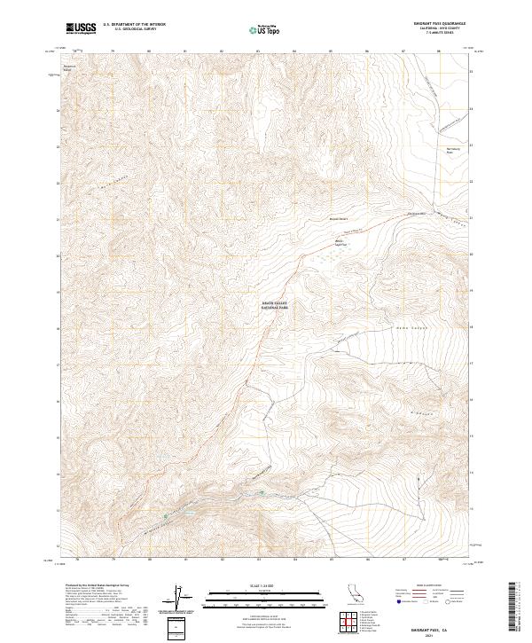 Emigrant Pass, CA — USGS 7.5-minute topo (2021)