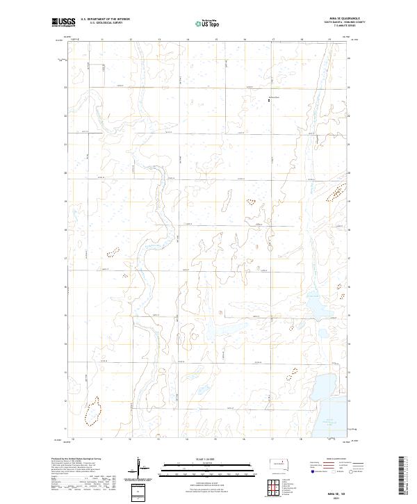 Mina SE, SD — USGS 7.5-minute topo (2021)