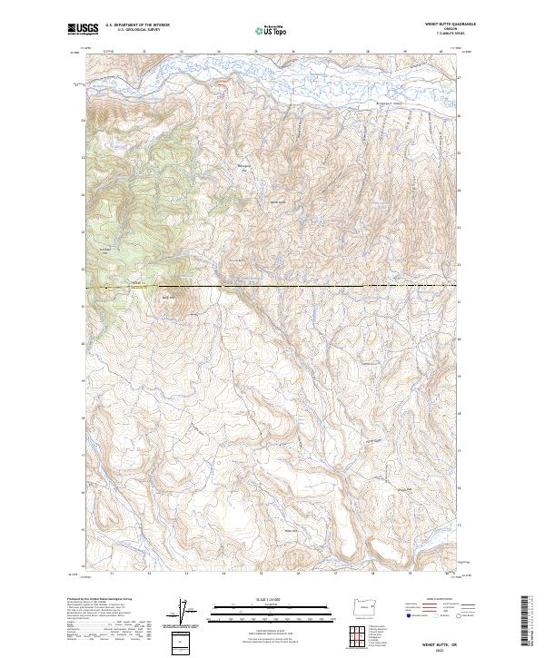 Wendt Butte, OR — USGS 7.5-minute topo (2023)