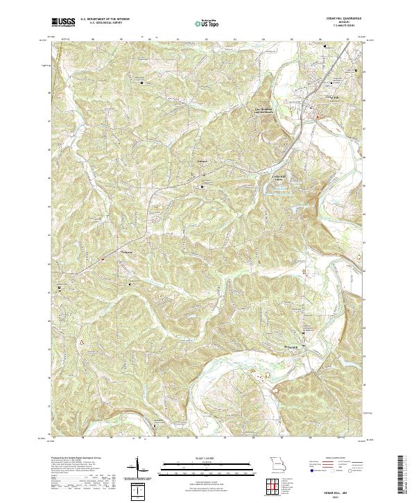 Cedar Hill, MO — USGS 7.5-minute topo (2021)