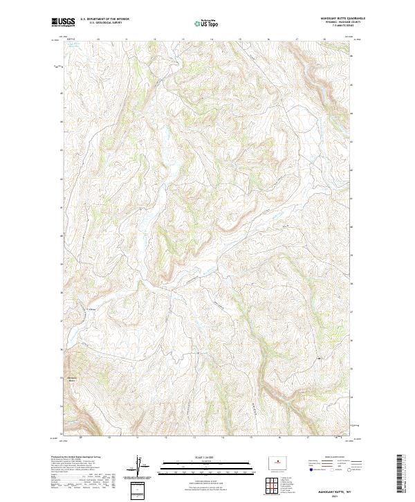 Mahogany Butte, WY — USGS 7.5-minute topo (2021)