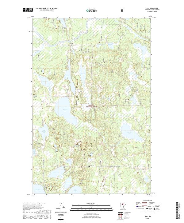 Wirt, MN — USGS 7.5-minute topo (2022)
