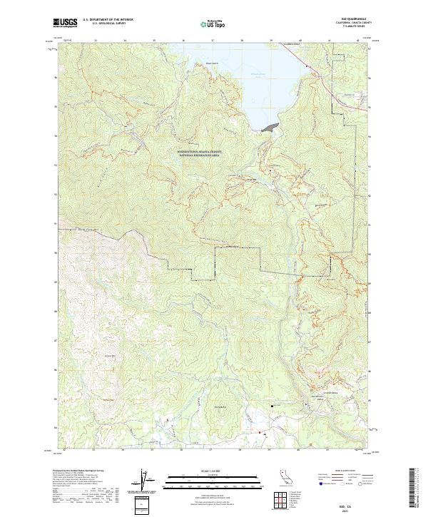 Igo, CA — USGS 7.5-minute topo (2021)