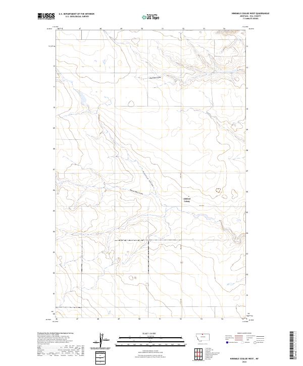 Ninemile Coulee West, MT — USGS 7.5-minute topo (2024)