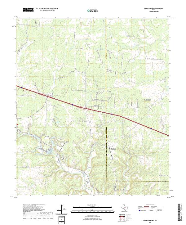 Mountain Home, TX — USGS 7.5-minute topo (2022)