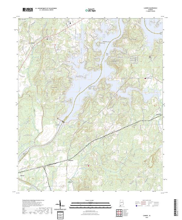 Laniers, AL — USGS 7.5-minute topo (2024)