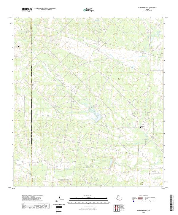 Shaeffer Ranch, TX — USGS 7.5-minute topo (2022)