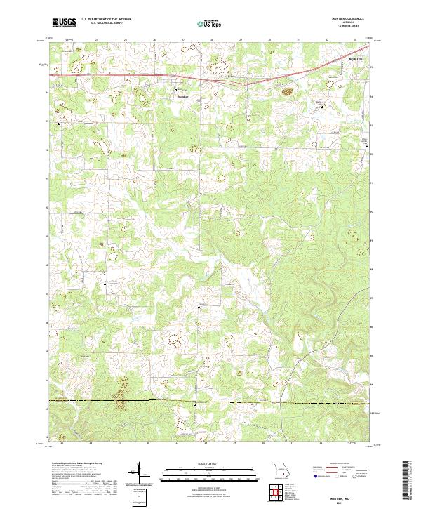 Montier, MO — USGS 7.5-minute topo (2021)