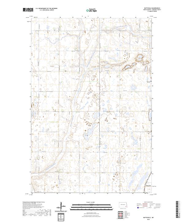 Buttzville, ND — USGS 7.5-minute topo (2024)