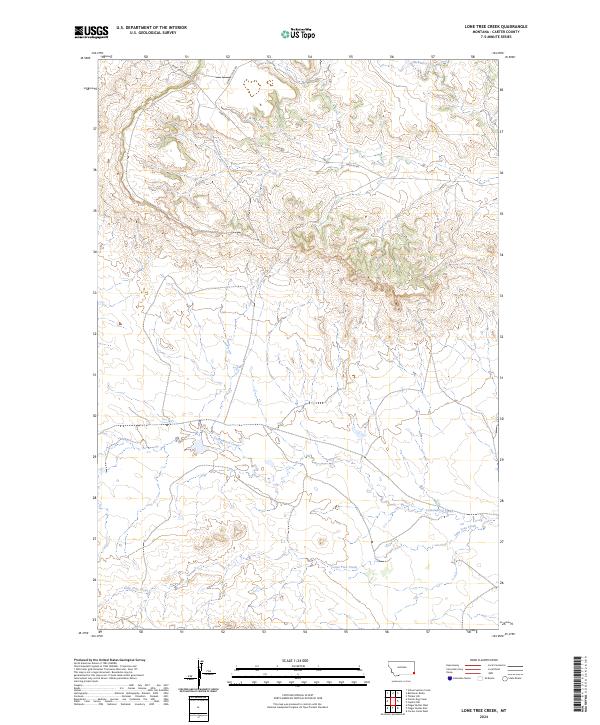Lone Tree Creek, MT — USGS 7.5-minute topo (2024)