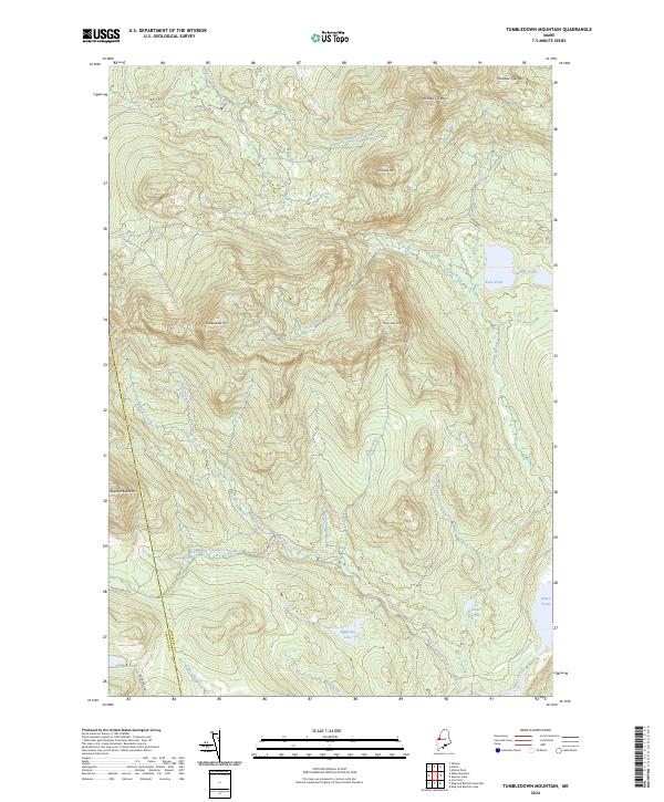 Tumbledown Mountain, ME — USGS 7.5-minute topo (2024)