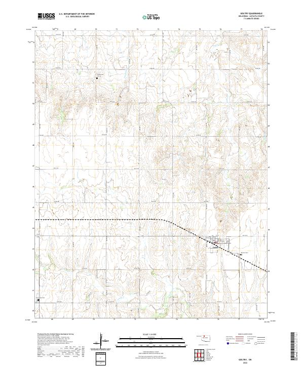 Goltry, OK — USGS 7.5-minute topo (2022)