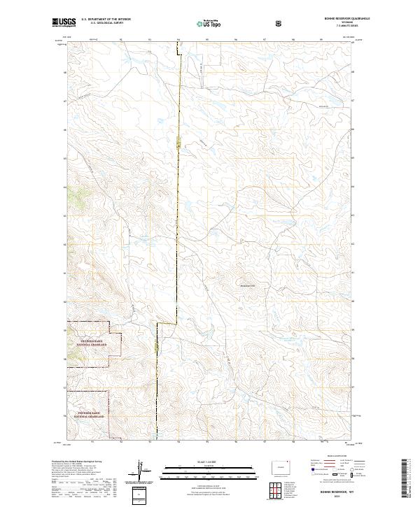 Bonnie Reservoir, WY — USGS 7.5-minute topo (2021)