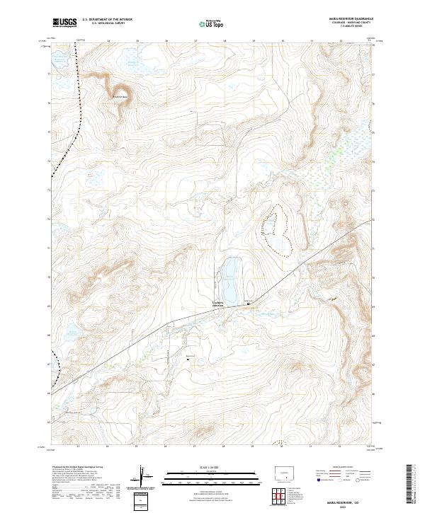 Maria Reservoir, CO — USGS 7.5-minute topo (2022)