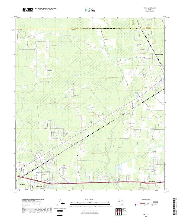 Texla, TX — USGS 7.5-minute topo (2022)