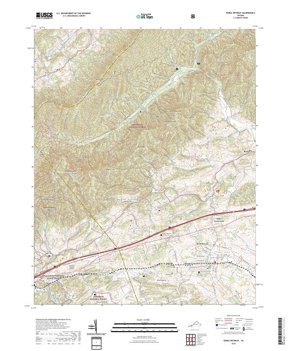 Rural Retreat, VA — USGS 7.5-minute topo (2022)