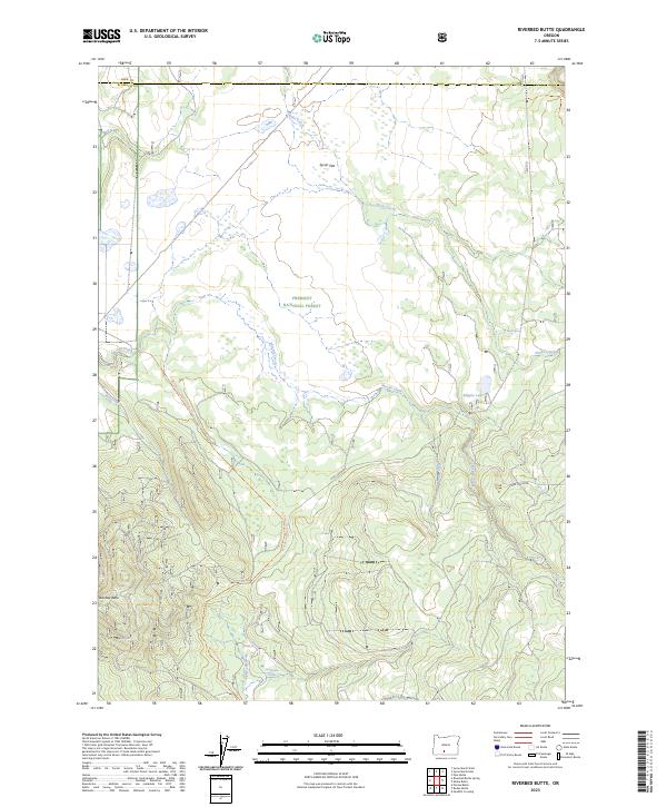 Riverbed Butte, OR — USGS 7.5-minute topo (2023)