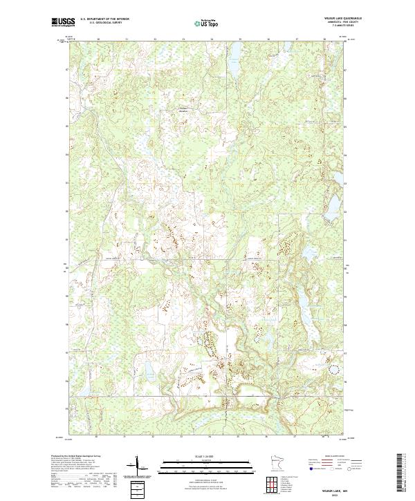 Wilbur Lake, MN — USGS 7.5-minute topo (2022)
